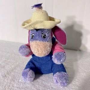 Disney Winnie the Pooh Eeyore Farmer Garden Party Plush Stuffed Toy